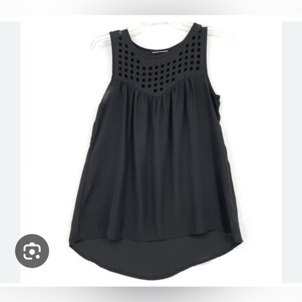 Happening in the Present Black Sleeveless Tank Top